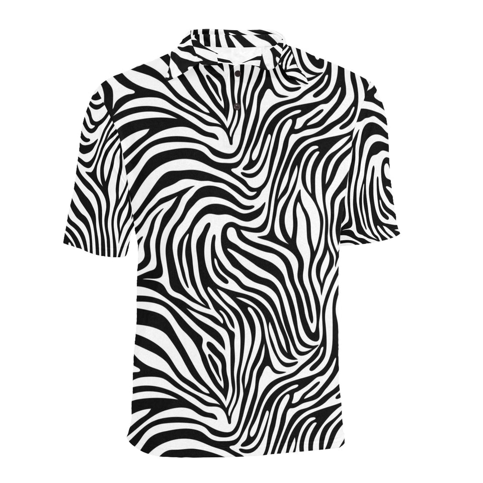 Zebra skin pattern Men's All Over Print Polo Shirt