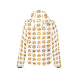 Hamburger Pattern Print Design 04 Women's Padded Hooded Jacket