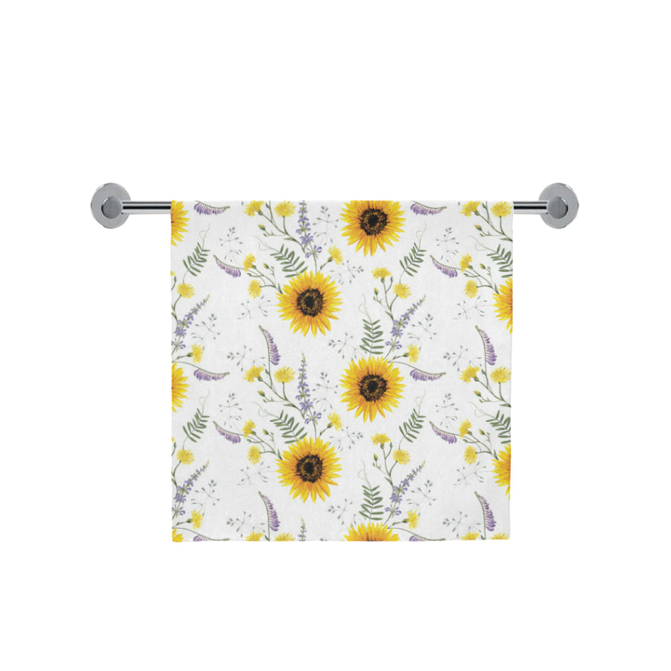 beautiful sunflowers pattern Bath Towel