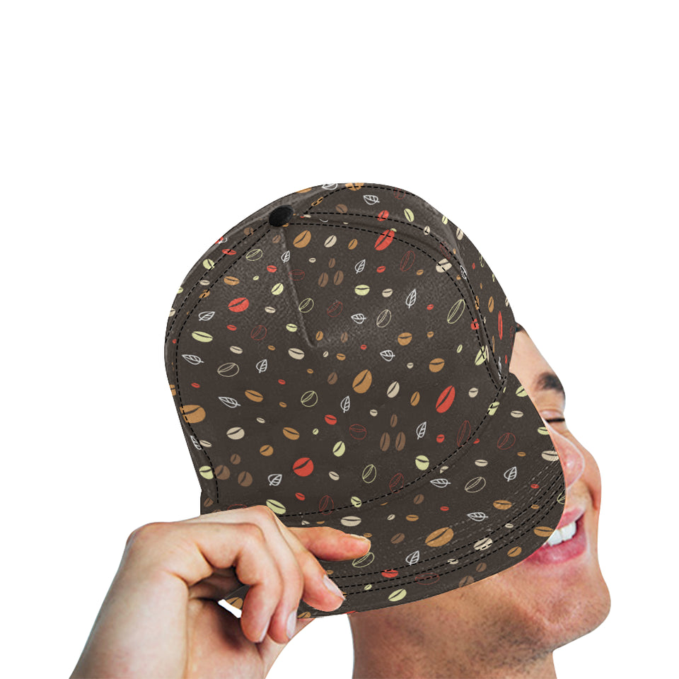 Coffee bean leave pattern All Over Print Snapback Cap