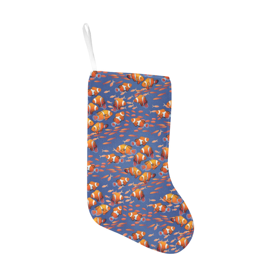 Clown Fish Pattern Print Design 04 Christmas Stocking