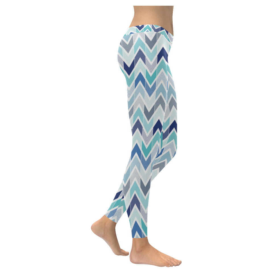zigzag  chevron blue pattern Women's Legging Fulfilled In US