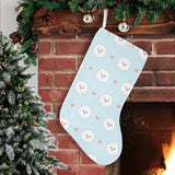 White cute pomeranian pattern Christmas Stocking