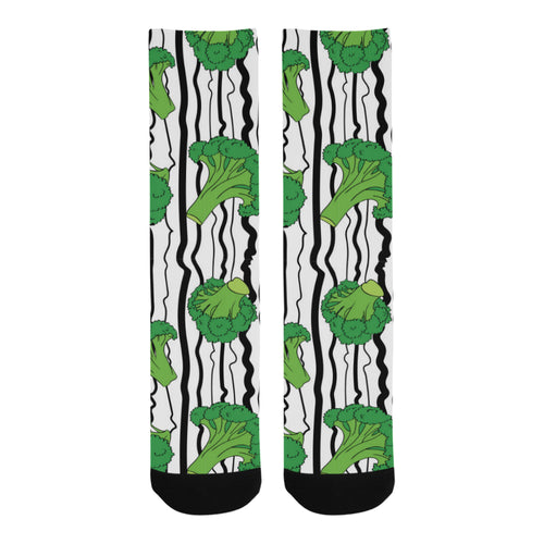 Cool Broccoli pattern Crew Socks