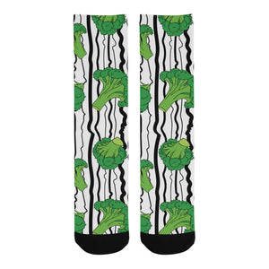 Cool Broccoli pattern Crew Socks