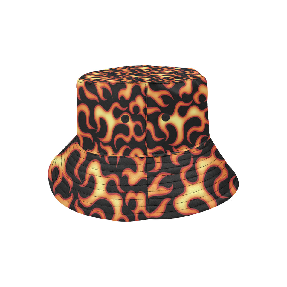 Fire flame dark pattern Unisex Bucket Hat