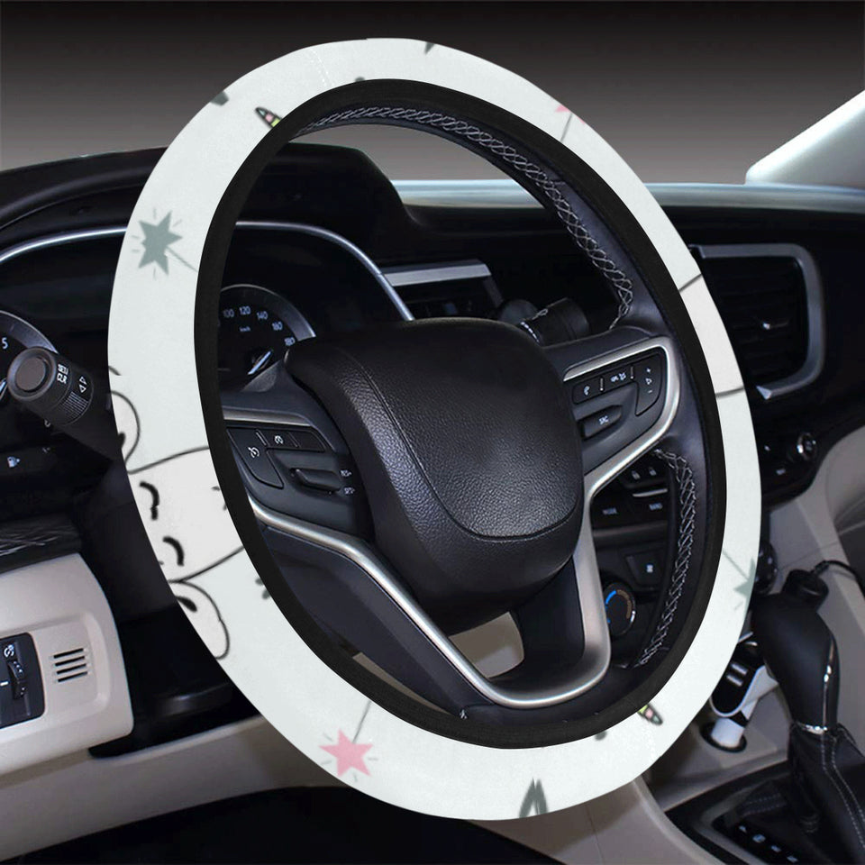 Cute goat design pattern Car Steering Wheel Cover