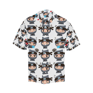 Cute ninja design pattern Men's All Over Print Hawaiian Shirt