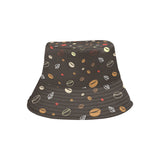 Coffee bean leave pattern Unisex Bucket Hat
