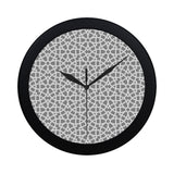 arabic gray pattern Elegant Black Wall Clock