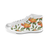 Oranges pattern background Women's High Top Canvas Shoes White