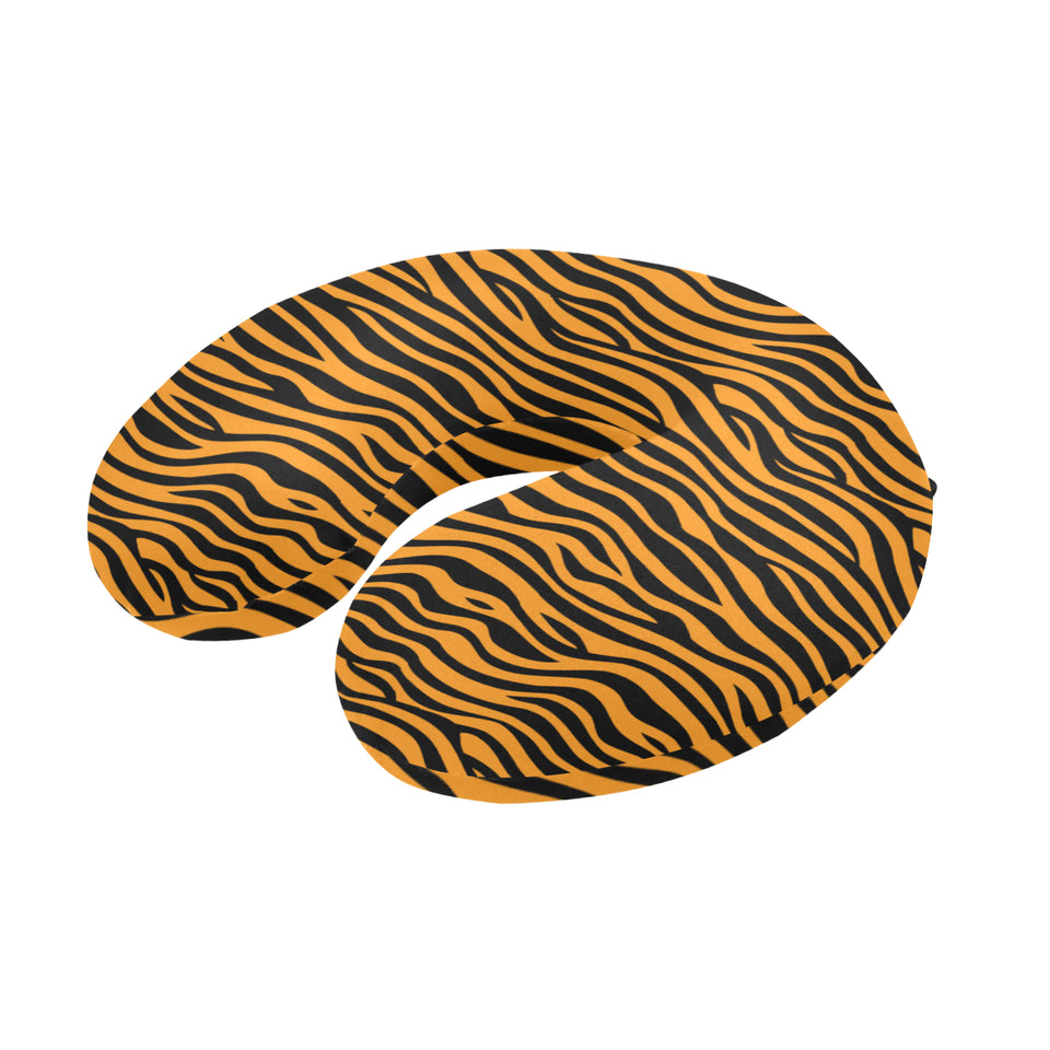 Bengal tigers skin print pattern background U-Shaped Travel Neck Pillow