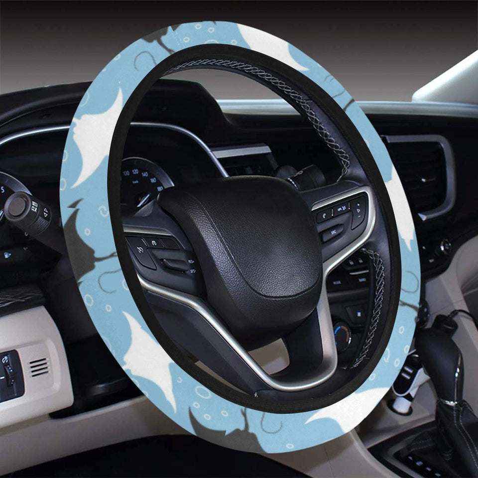 Stingray Pattern Print Design 03 Car Steering Wheel Cover