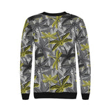 Hand drawn dragonfly pattern Women's Crew Neck Sweatshirt