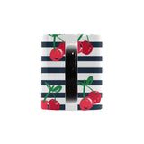 Hand drawn cherry pattern striped background Morphing Mug Heat Changing Mug