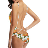Oranges pattern background Women's One-Piece Swimsuit
