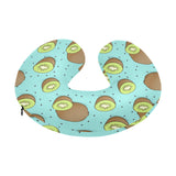 Kiwi blue background U-Shaped Travel Neck Pillow