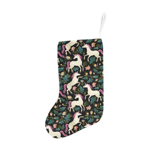 Unicorns forest background Christmas Stocking