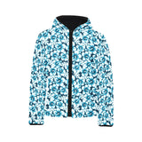 Hibiscus Pattern Print Design 04 Kids' Boys' Girls' Padded Hooded Jacket