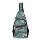 white bengal tigers tropical plant All Over Print Chest Bag