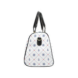 Anchor rudder nautical design pattern Travel Bag