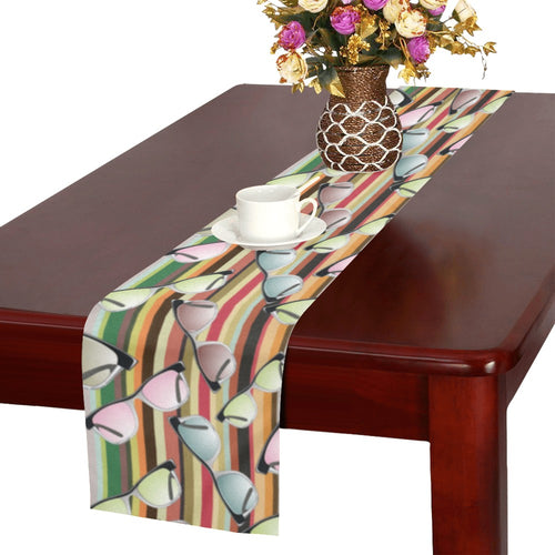 Sun Glasses Pattern Print Design 02 Table Runner