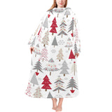 Cute Christmas tree pattern Blanket Robe with Sleeves