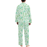 Green Peas Pattern Print Design 01 Men's Long Pajama Set