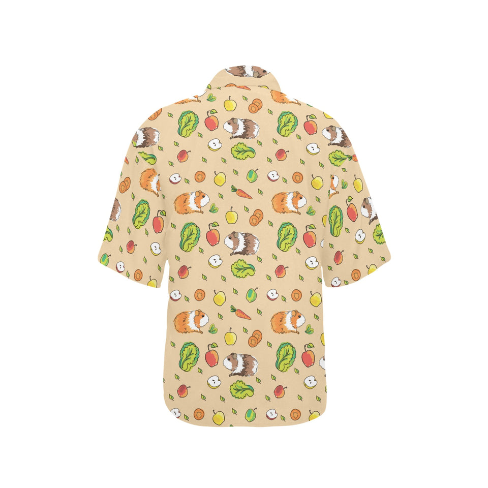 Guinea Pig Pattern Print Design 05 Women's All Over Print Hawaiian Shirt
