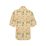 Guinea Pig Pattern Print Design 05 Women's All Over Print Hawaiian Shirt