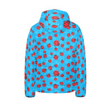 Ladybug Pattern Print Design 02 Kids' Boys' Girls' Padded Hooded Jacket