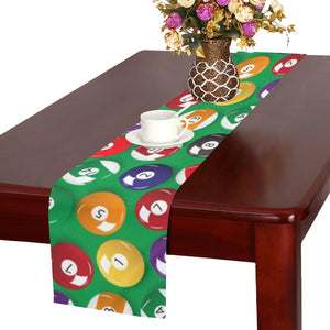 Billiard Ball Pattern Print Design 02 Table Runner