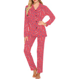 Skate Board Pattern Print Design 01 Women's Long Pajama Set