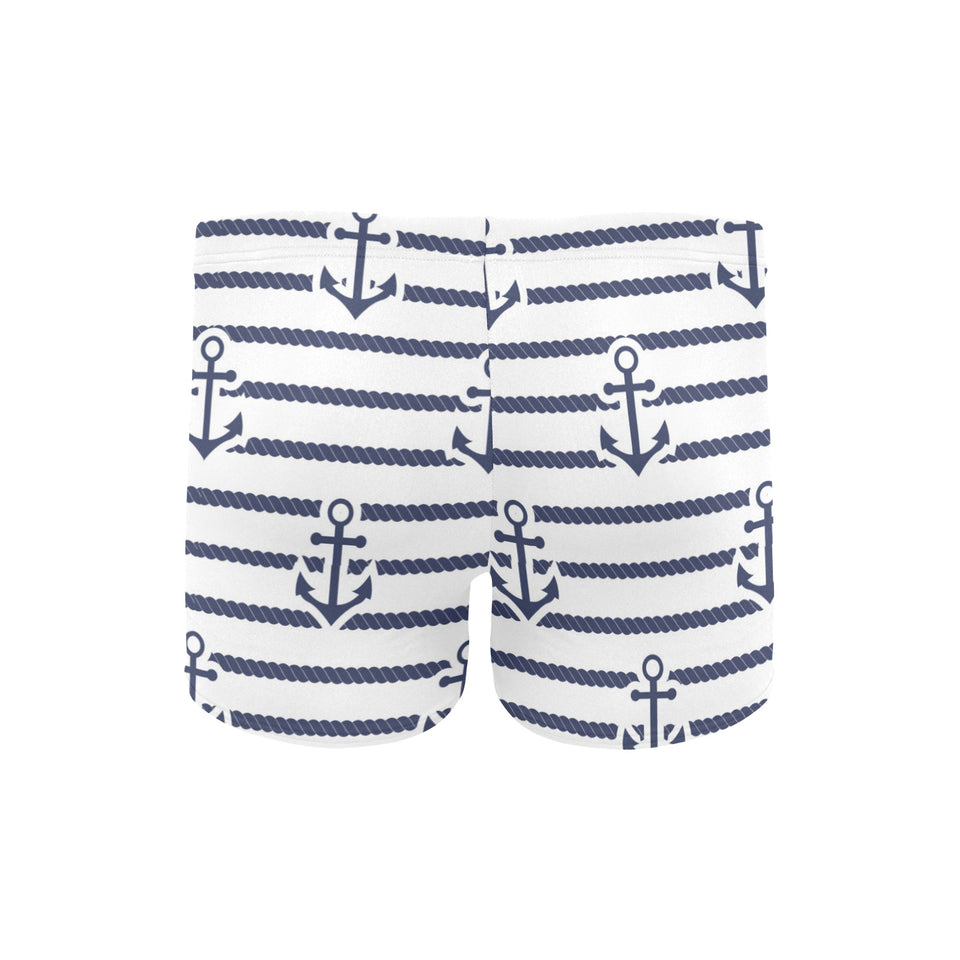 Anchor rope nautical pattern Men's Swimming Trunks