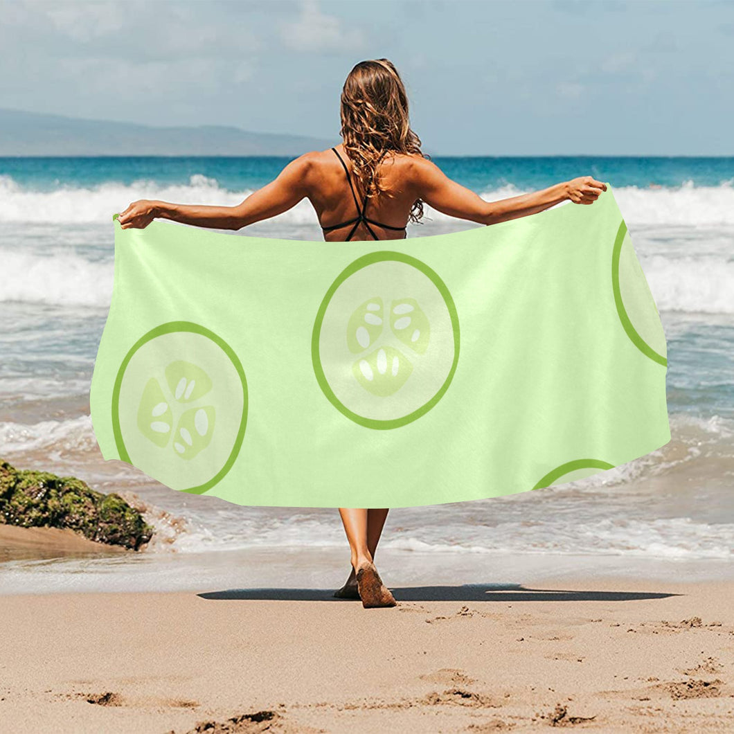 Cucumber pattern Beach Towel