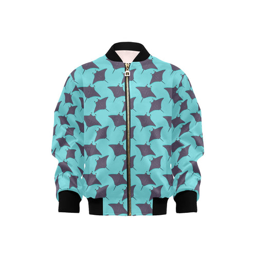 Stingray Pattern Print Design 02 Kids' Boys' Girls' Bomber Jacket