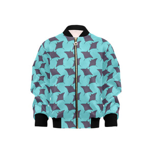 Stingray Pattern Print Design 02 Kids' Boys' Girls' Bomber Jacket