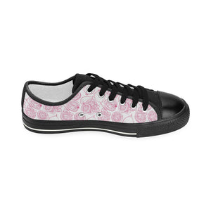 Sketch guava pattern Kids' Boys' Girls' Low Top Canvas Shoes Black