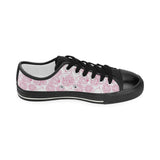 Sketch guava pattern Women's Low Top Canvas Shoes Black