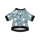 Cute rabbit pattern All Over Print Pet Dog Round Neck Fuzzy Shirt