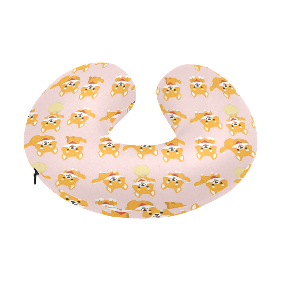 Cute shiba inu dog pattern U-Shaped Travel Neck Pillow