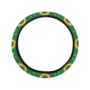 Horseshoes Pattern Print Design 05 Car Steering Wheel Cover