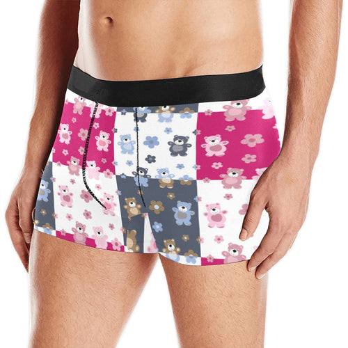 Teddy Bear Pattern Print Design 03 Men's All Over Print Boxer Briefs Men's Underwear