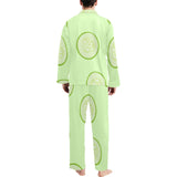Cucumber pattern Men's Long Pajama Set