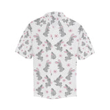 Watercolor cute rabbit pattern Men's All Over Print Hawaiian Shirt