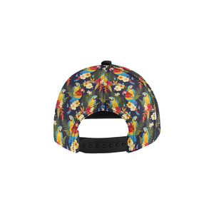 Colorful parrot flower pattern All Over Print Snapback Cap