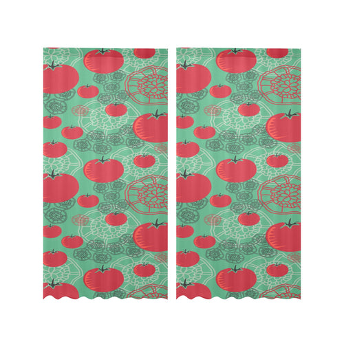 Tomato design pattern Gauze Curtain