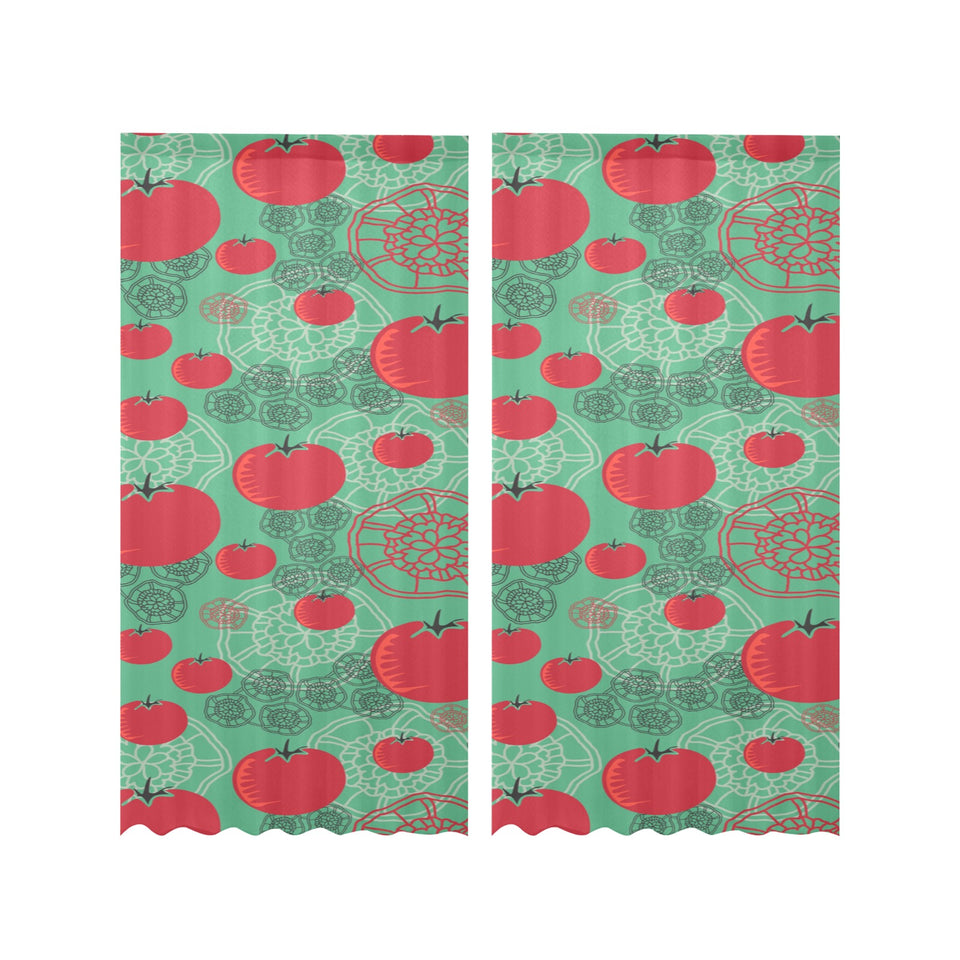 Tomato design pattern Gauze Curtain