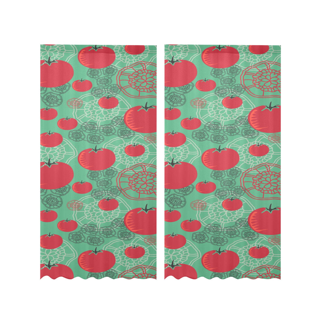 Tomato design pattern Gauze Curtain