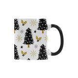 Christmas tree holly snow star pattern Morphing Mug Heat Changing Mug
